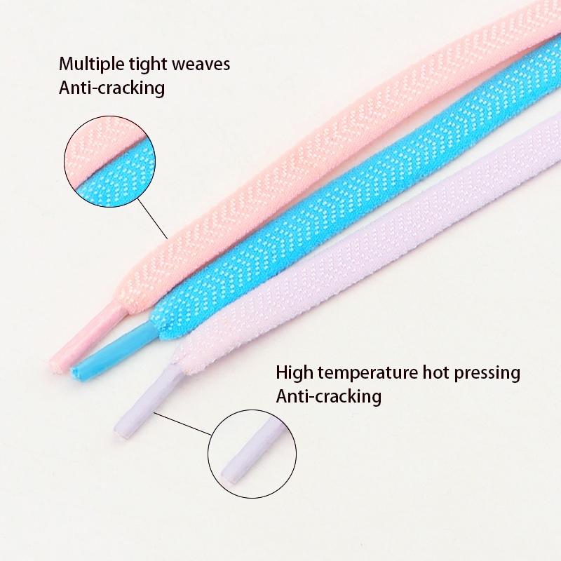 Gold Diamond buckle Shoelaces without ties Elastic Laces Sneakers Tennis No Tie Shoe laces Flat Shoelace for Shoes accessories