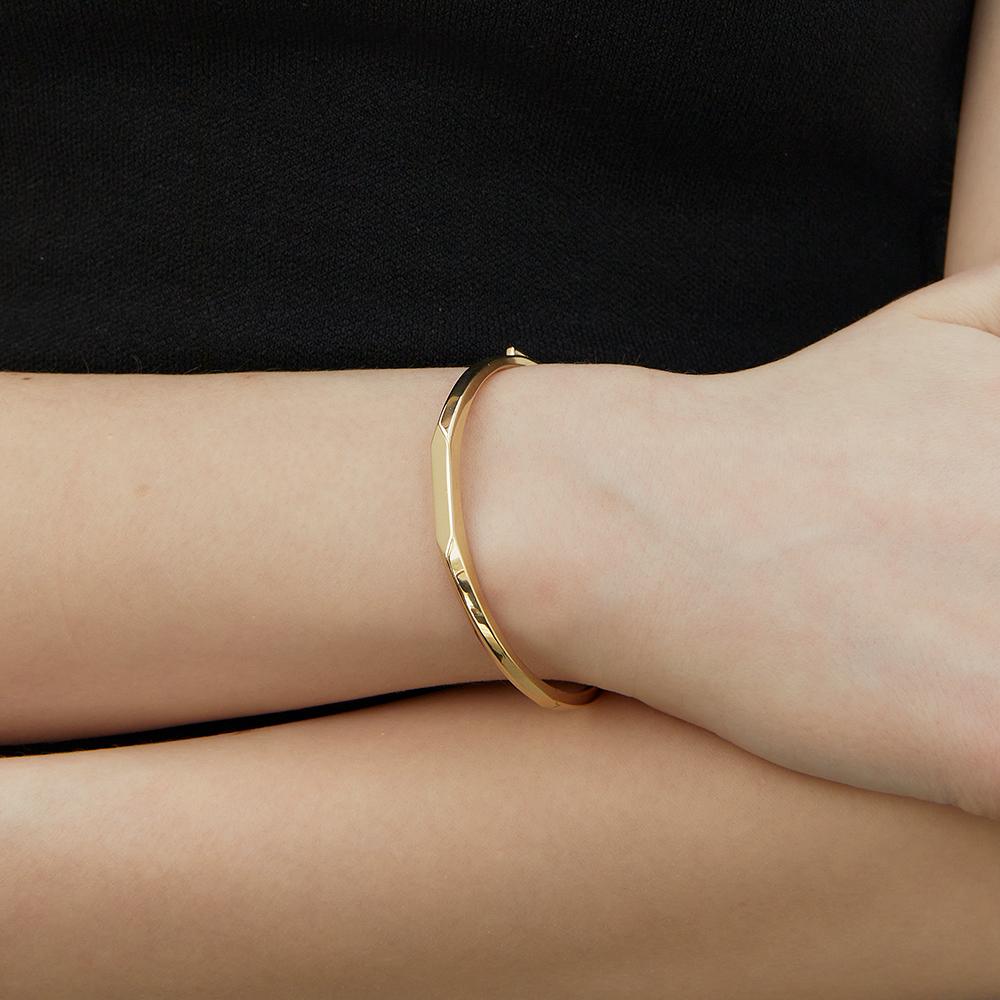 Lunne Silver 925 Solid Edge Bangle Bracelet #Lsb18
