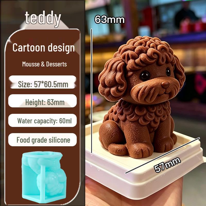 In-Stock Silicone Sheep Mousse Mold - 3D Cartoon, Food-Grade, Cute & Creative Design