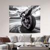 Speed Sport Bike Tapestry Monochrome Motorcycle Wall Art Decor for Living Room
