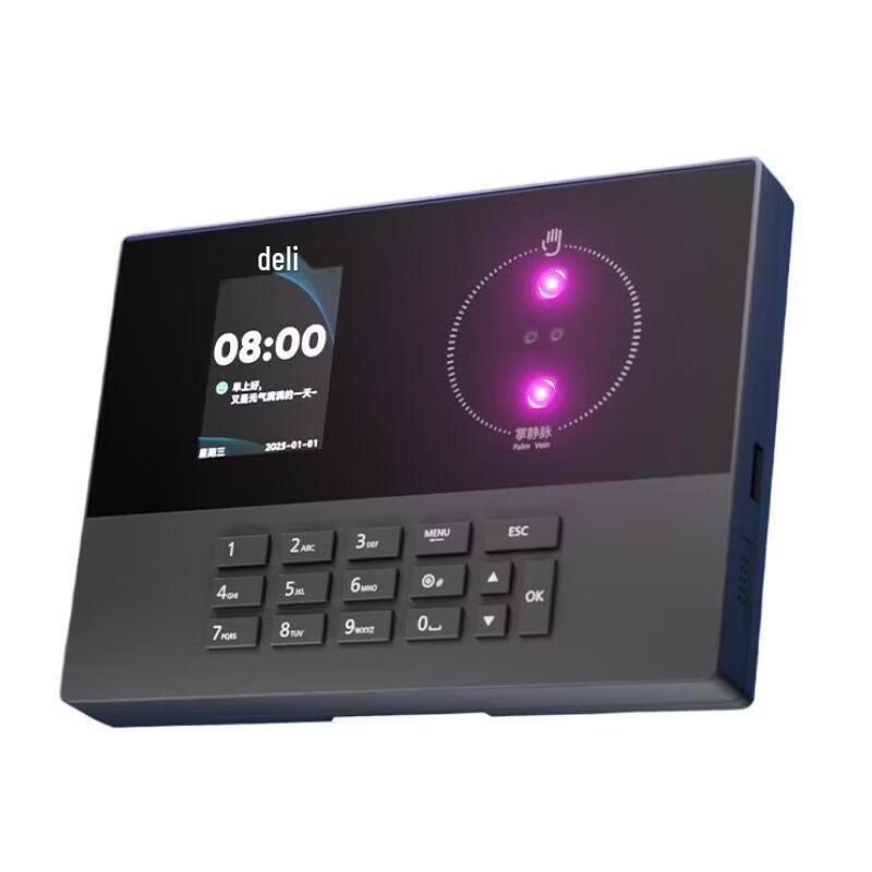 

Deli Palm Vein & Facial Recognition Attendance Machine CN plug (adapter included)