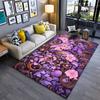 Purple Floral Vine Pattern Carpet with Elegant Artistic Design Suitable for Use As an Anti-slip for Living Room Bedroom Sofas
