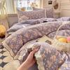 2026 Faux Cotton Washed Lace Bedding Set Floral Duvet Cover