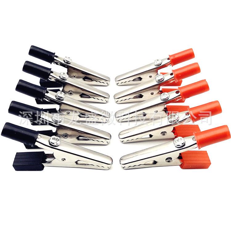 

029 Alligator Clips: Long/Short Handle, Sheath, Battery, Electrician Test Clip with Screw 029 Red Long and Short Handle Alligator Clips