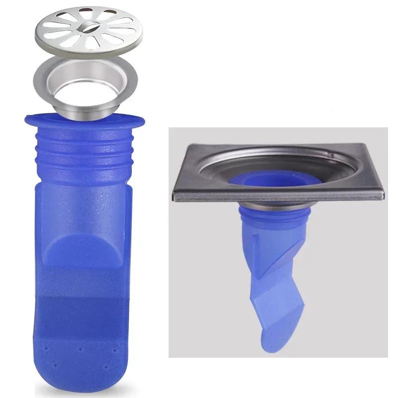 Silicone Core Insect Control Backflow Preventer Floor Drain Seal Drain Deodorant One Way Valve for Bathroom Pipes Tube In Toilet