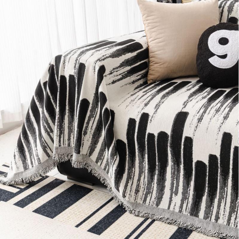 Modern Throw Color Block Camping Picnic Blanket Cover INS Nordic Sofa Cover Mat Throw Blankets for Living Room Couple Position