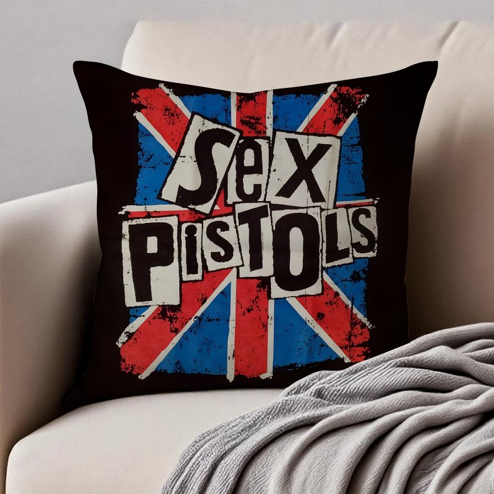 Punk Britische Rockband SSex PPistols Kissenbezug Kissenhülle Milbenschutz Unsichtbarer Reißverschluss Kurzer Plüsch Sofakissen