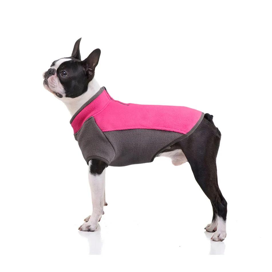 Pet Sweatshirt Clothes Dog Sweatshirt Winter for Medium Dog Puppy Warm Super Stretch Sweatshirt Hoodies Dog Warm Fleece Vest XS（old） розовый