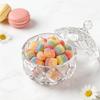 Stylish Clear Glass Crystal Candy Canister With Lid Covered Snacks Dish Jar Trinket Jewelry Box Organizing Small Items