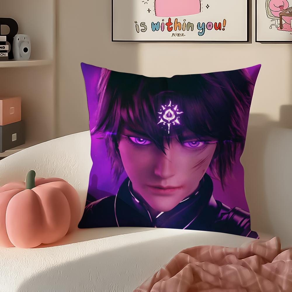 

Fantasy Anime DDivine Seal Throne Cushion Cover Pillowcase Short Plush Invisible zipper Room Sofa Cushion Cover 30X30cm