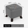 Solid Wood Footstool: Creative Tech Fabric, Multi-Use Coffee Table or Sofa Stool for Living Room
