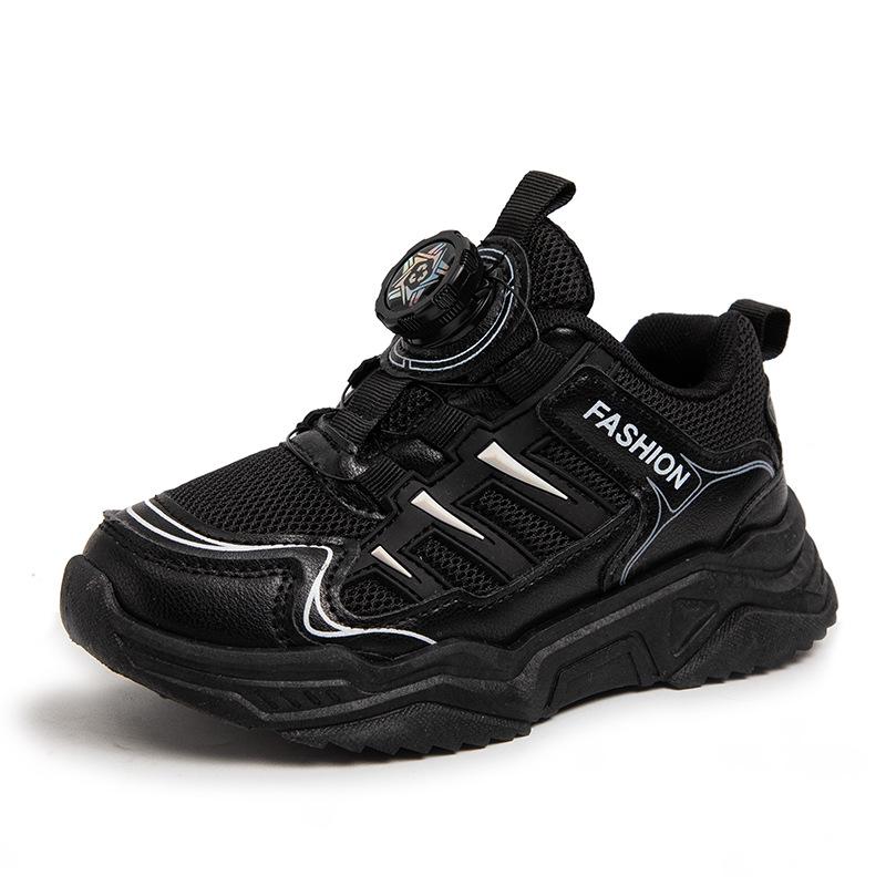 Children's sports shoes 2025 autumn new girls mesh breathable dad shoes boys handsome middle and older children running shoes