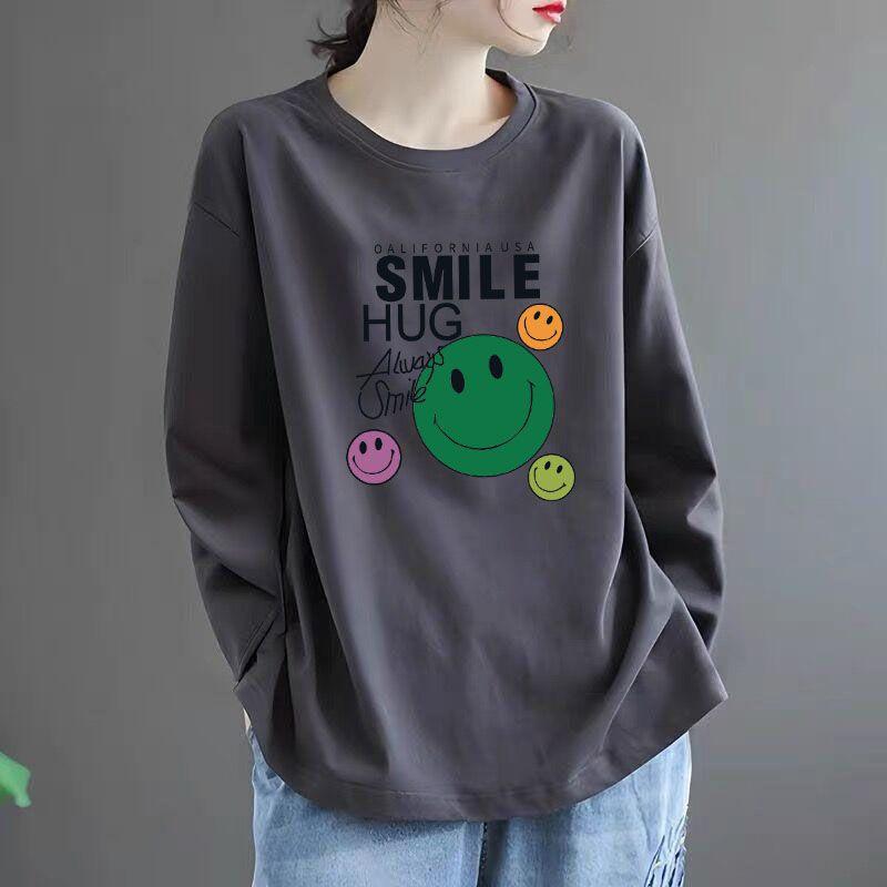 Long-sleeved T-shirt Spring and Autumn New Style Versatile Loose Round Neck Top