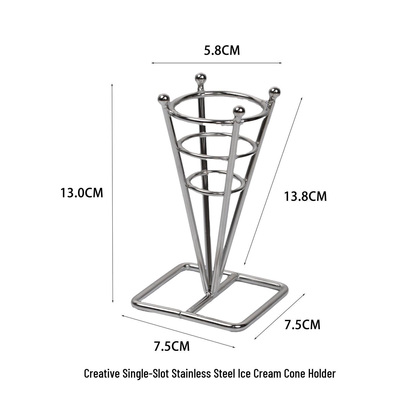 

Wrought Iron Jumbo Ice Cream Cone Display Stand for Milk Tea Shops