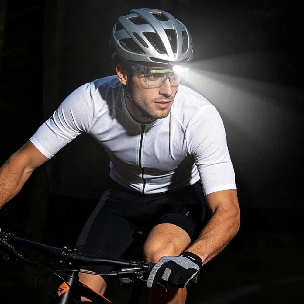 Waterproof Intelligent Sensing Headlight Lightweight LED Headlight Glasses  Comfortable