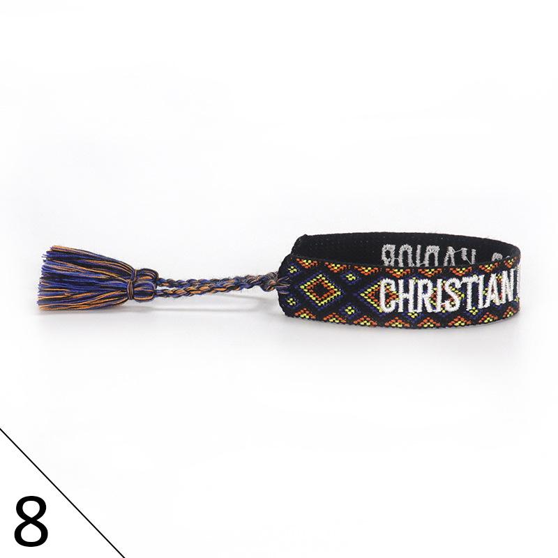 Ethnic Style Hand-Woven Polyester Tassel Bracelet for Women