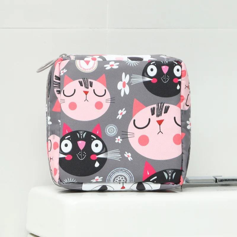 Borsa per Custodia Salvasanitari e Tamponi da Donna Pochette Trucco Carine con Zip Organizer da Donna per Cosmetici, Rossetto, Chiavi, Auricolari, Cavi Dati