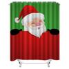 TU Shower Curtain Christmas Santa Claus Festive Holiday Bathroom Decor Waterproof Fabric Xmas Pattern Backdrop Home Decoration G