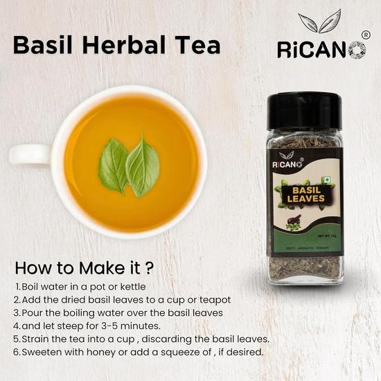 Ricano Thyme 15g & Basil Leaves 15g Combo (Pack of 2) | Freshly Dried | Natural Herbs | Perfect for Pizza, Pasta, Salads & Soups | No Additives