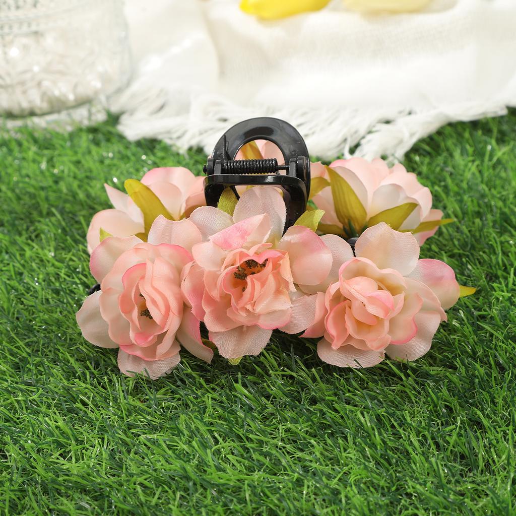 AWAYTR Julie Rose Blumen Haarspangen Floral Haarspangen Krabbe Für Frauen Mädchen Geschenk Haaraccessoires Valentinstag Kopfschmuck