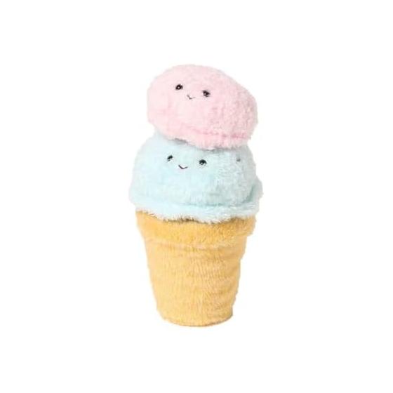 BlueBleu Favorite Snacks Sweets Dessert Crepe Chocolate Cornet Ice Cream Castella Motif Character Poka Plush Toy Mascot Palm-Sized Interior Nui-tori