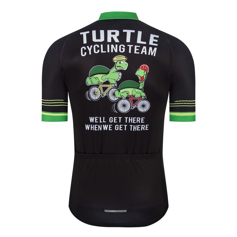 Tecknat mönster Sköldpaddstryck Cykeltröja Vuxen Herr Kortärmad Cykelkläder Lag Anpassningsbara Kläder