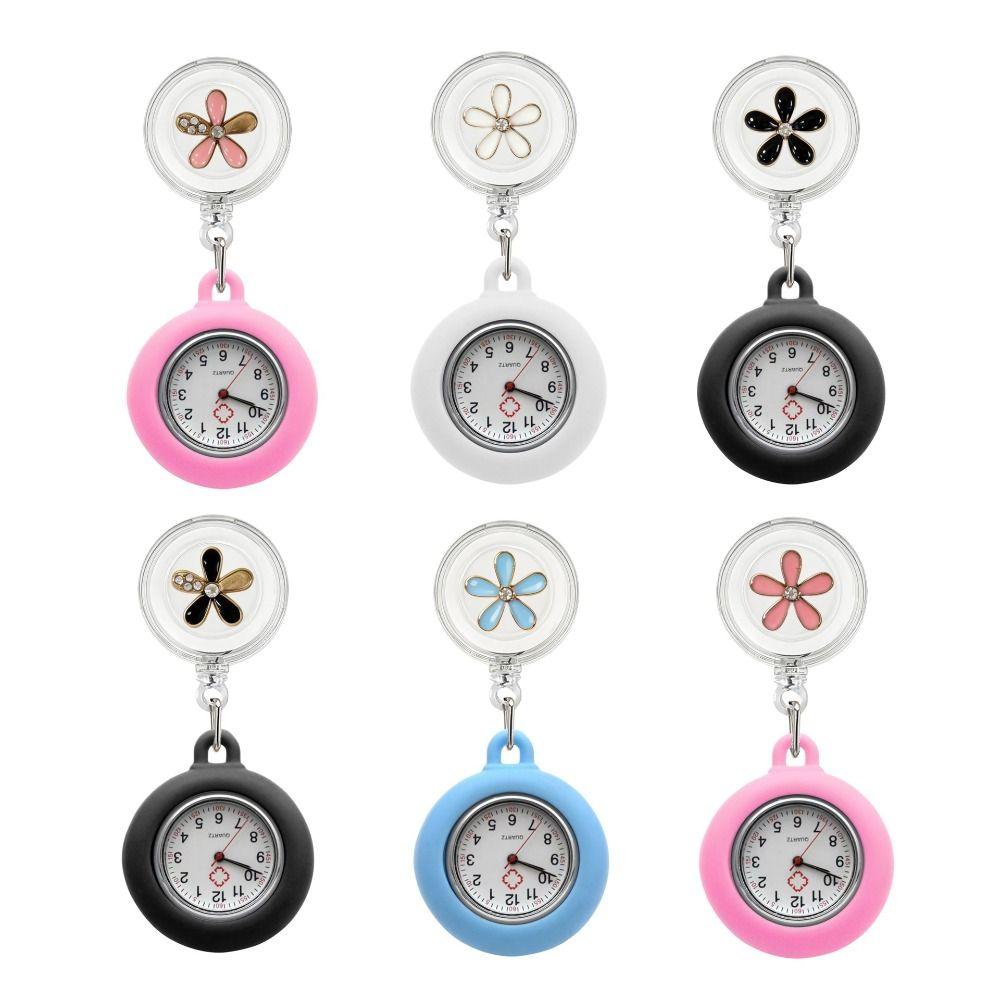 Anti-Lost Retractable Pocket Watch Decorative Pendant Fob Watch Retractable Nurse Watch Hospital