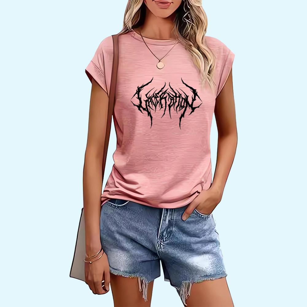 Women Fashion Printed T-shirt Sring&summer Casual O Neck Top Ladies Short Sleeve Tee Shirt