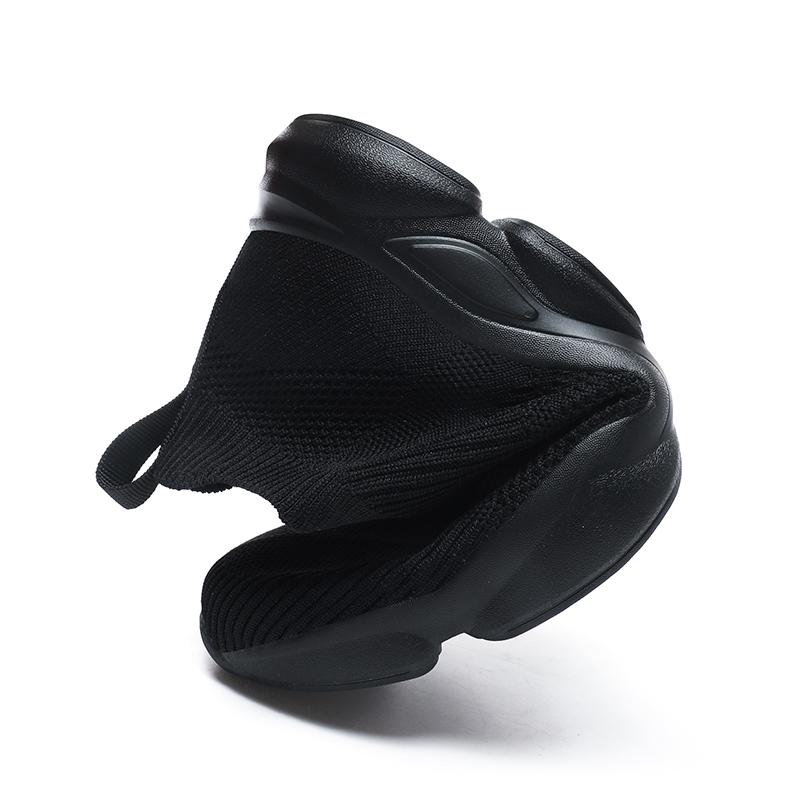 Modische gestrickte Herren-Laufschuhe zum Hineinschlüpfen, lässige Sneaker, leicht, atmungsaktiv, für Outdoor-Sport, Gehen, Joggen
