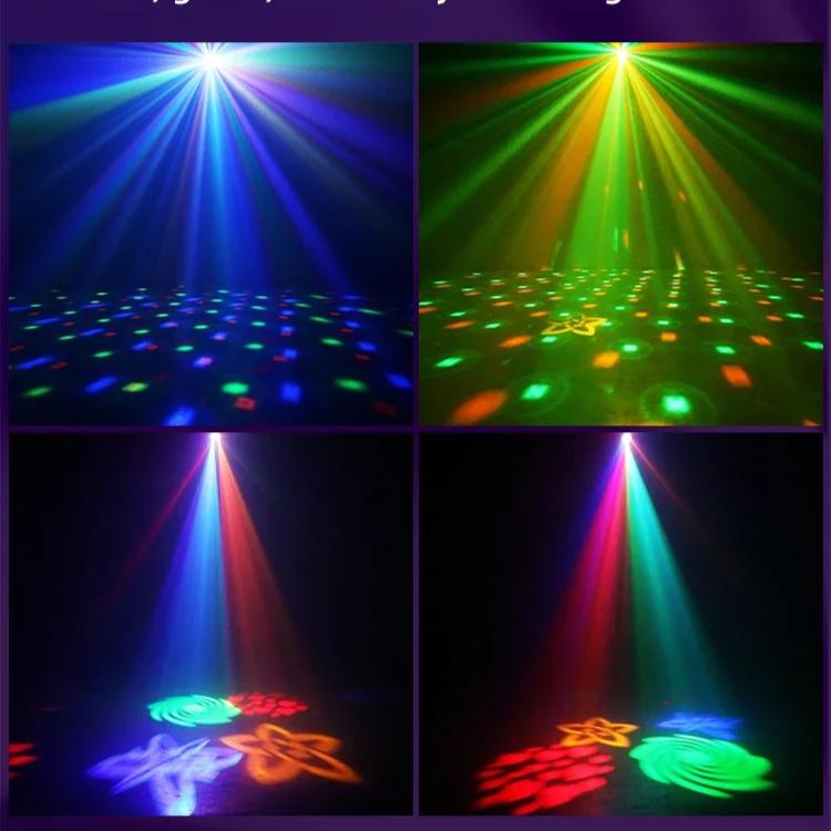 LED Laser Projection Stage Lighting RGBW DJ Disco MIni Party Lights Remote Control for Christmas Wedding Home Club Decoration