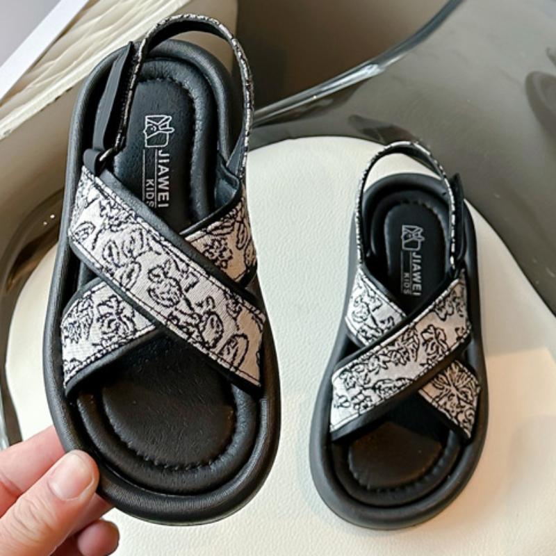 Girls' Soft Sole Casual Sandals Summer Anti Slip New Style Children's Beach Shoes Open Toe Sports Cool Slipper