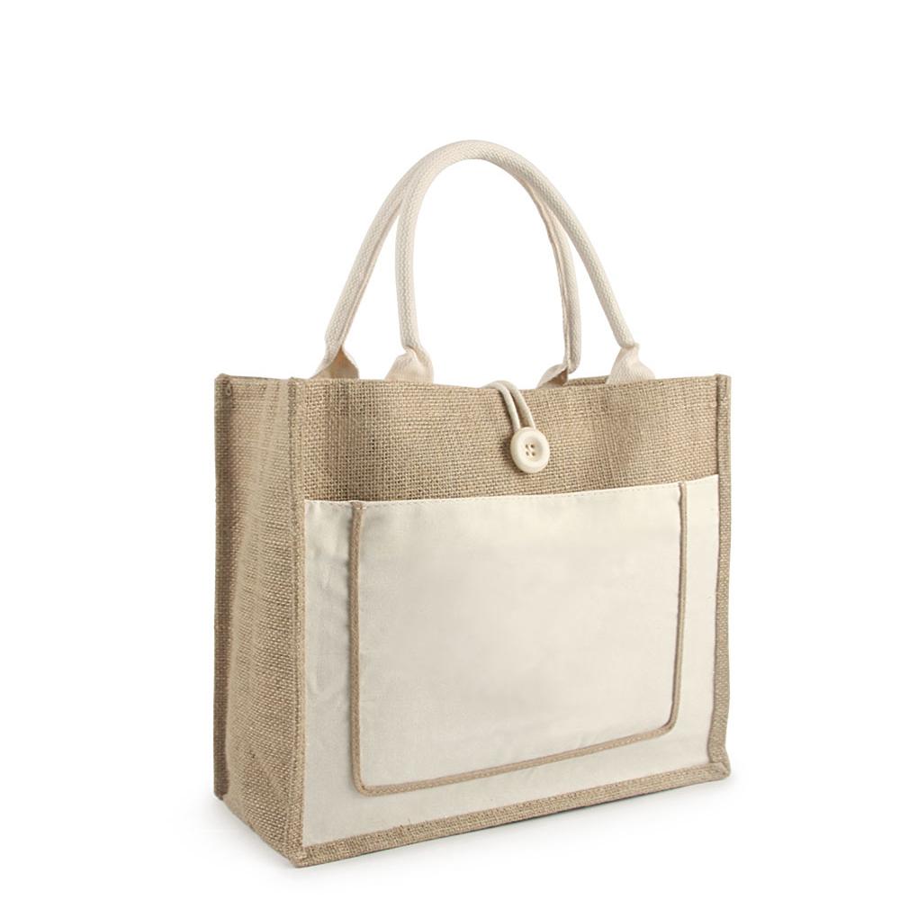Women Linen Tote Large Capacity Female Casual Shoulder Bag Lady Daily Handbag Fresh Beach Shopping Bag