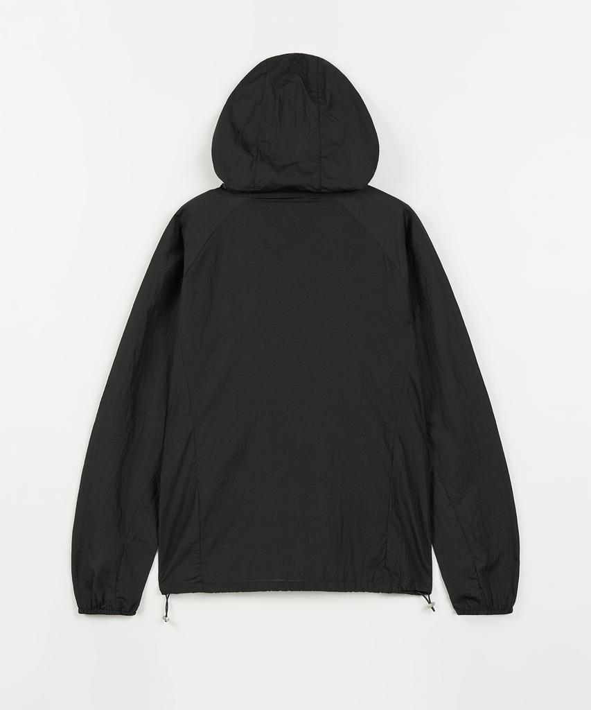 Toffee [Summer Fabric] Ripstop Sheer Windbreaker Jacket (Black)