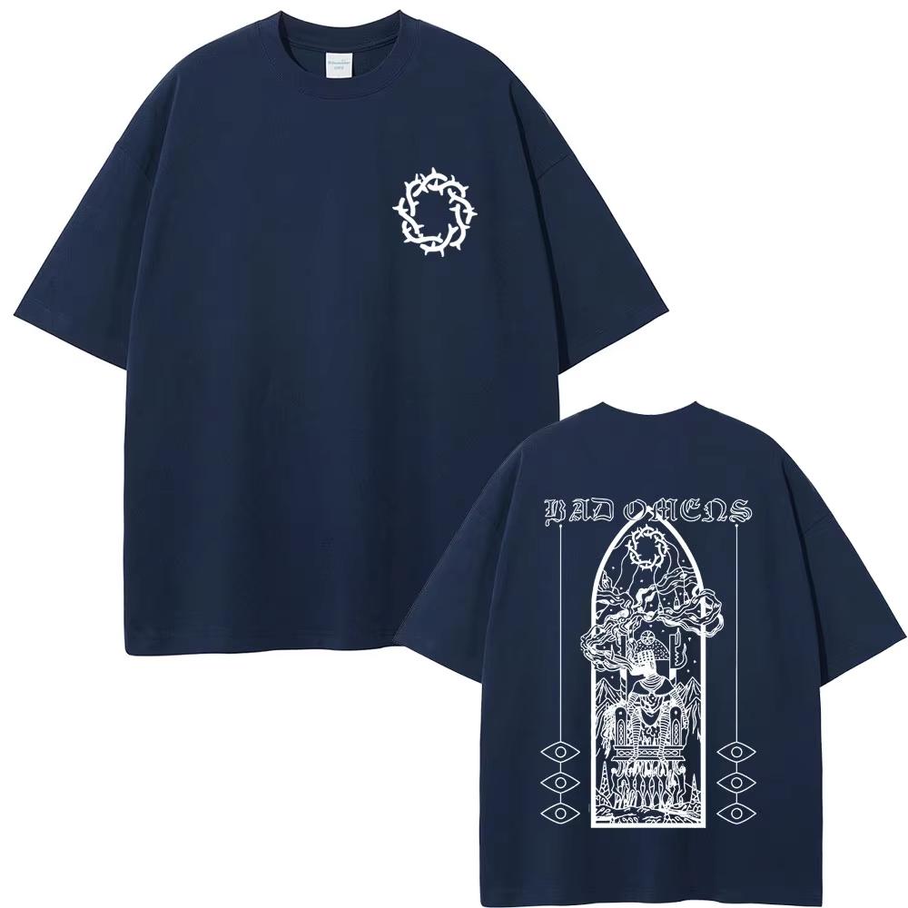 Rock Band Bad Omens T Shirt Men Women Clothing Casual Vintage Oversized Tee Shirt Male Gothic Tshirts