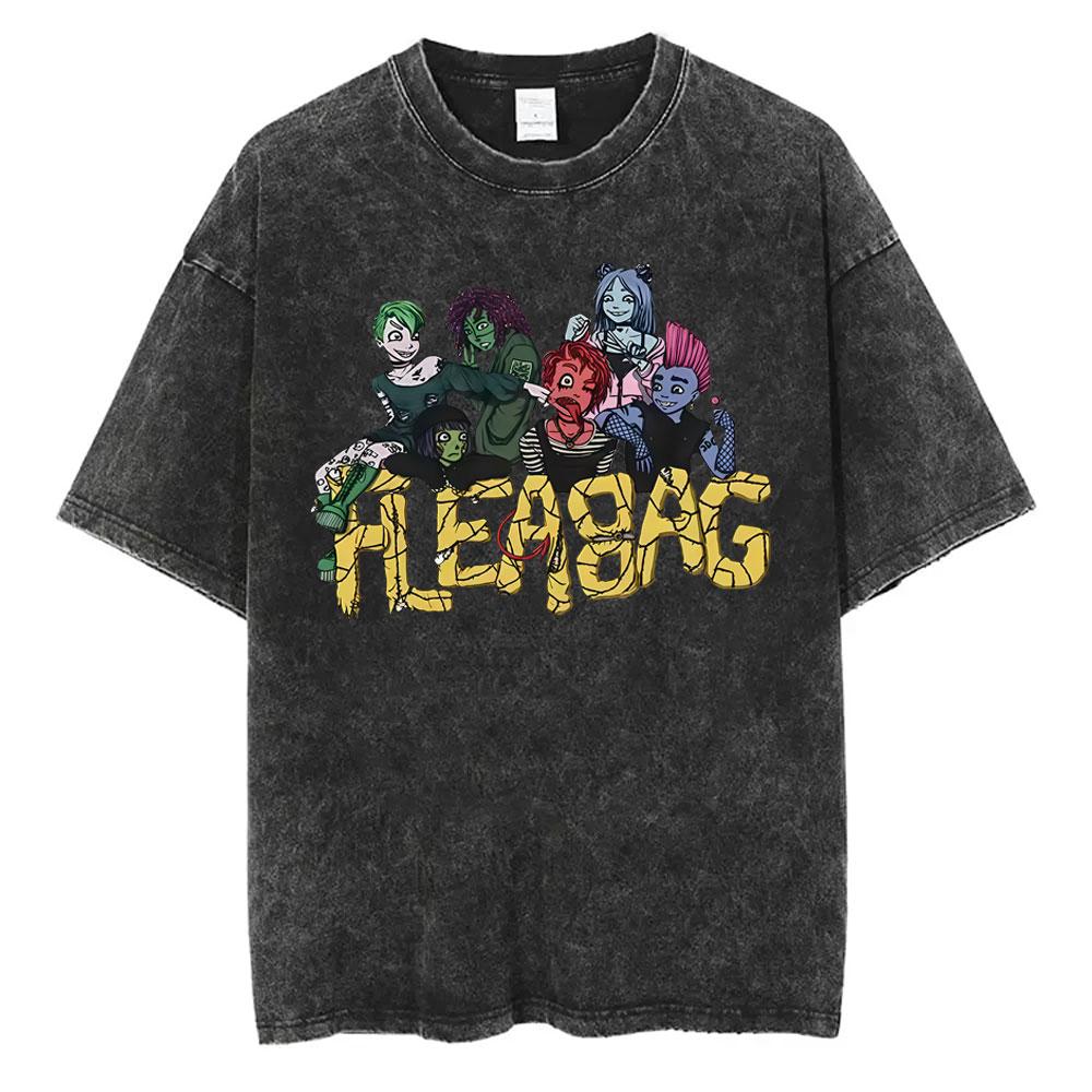 Rocker Yungblud IDOLS Wings World Tour T-shirt Men Women Rock Harajuku Vintage Washed T Shirts Casual Oversized T-shirts