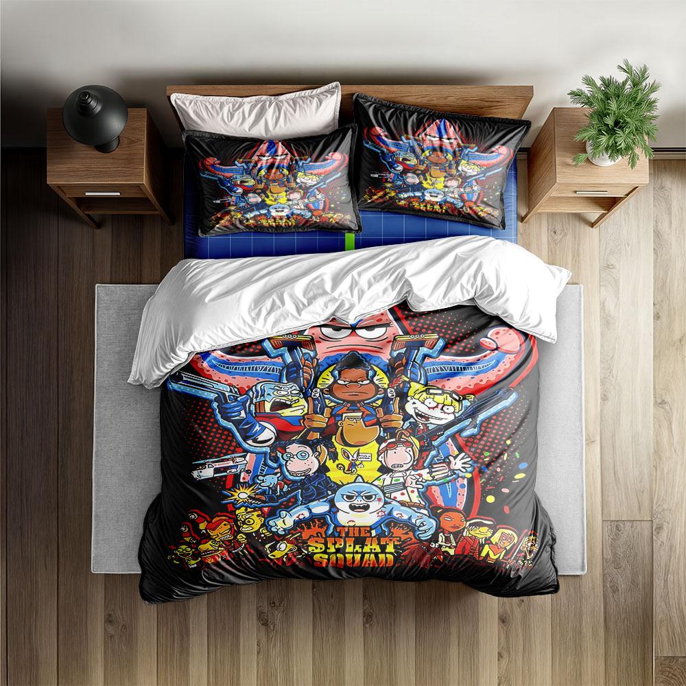Splat Squad Duvet Cover Set Without Sheet King Queen Double Full Twin Single Size Bed Linen Set