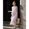 Demana Summer Lyocell Faux Two-Piece Sleeveless A-Line Dress