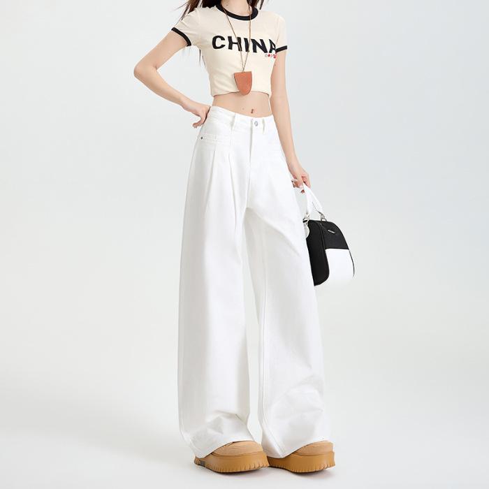 

Comfortable Wide-Leg Breathable Casual Denim Jeans L