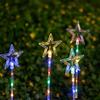 Solar Powered Xmas Tree Lights LED Light Snowflake Stake Light Last Up 8H IP65 Waterproof for Christmas Patio Pathway Courtyard