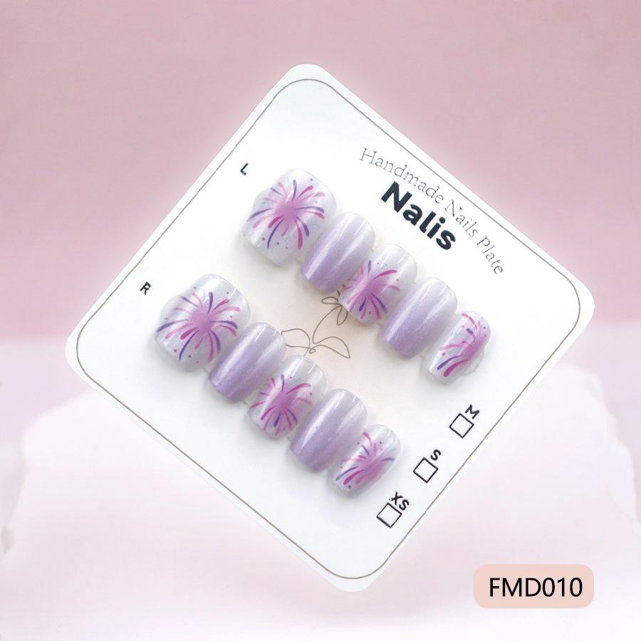 Cat's Eye Model, Beautiful Temperament, Little Fairy, Royal Sister Style Nail Art, High-end Niche 10 Pieces, Sub-size Wearing Nail