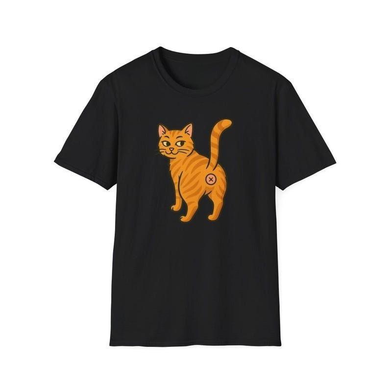 Funny Orange Cat Butt TShirt Quirky Cat Gift Daily Comfortable Home Clothes Her Gift Women Clothing Fashion Graphic T Shirts