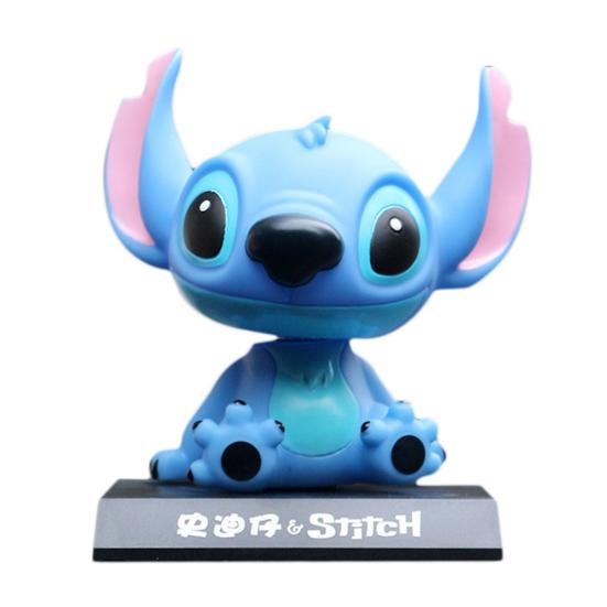 Cartoon Stitch Figure Model Shaking Head Doll Car Interior Hand-made Ornament