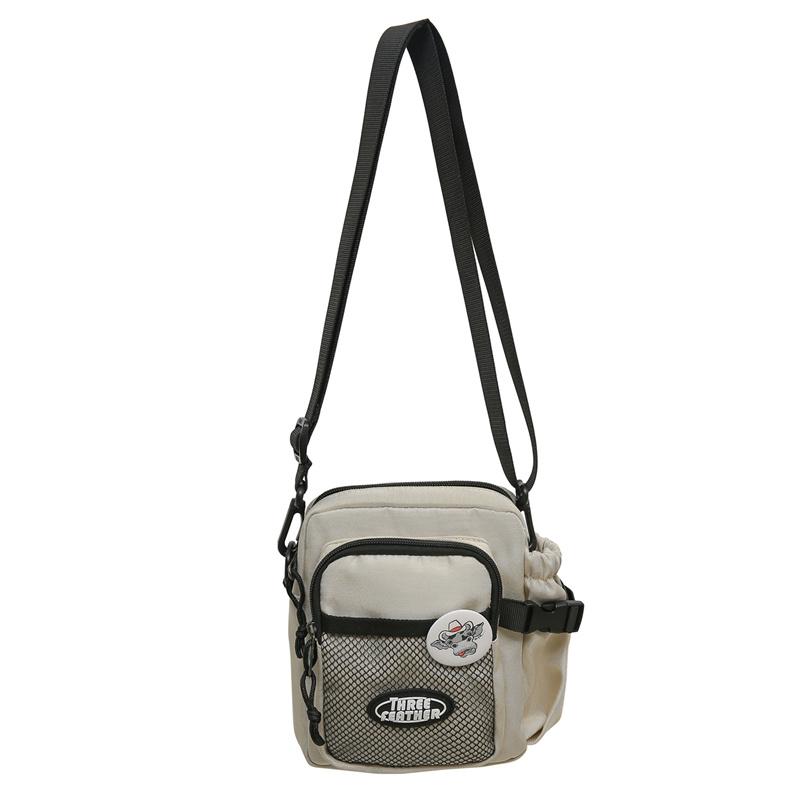 

Мужская сумка на плечо, мини-сумка, сумка для мобильного телефона, маленькая квадратная сумка, многослойная сумка бежевый