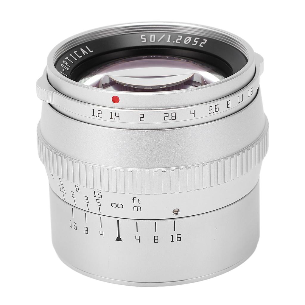 TTArtisan 50mm M43 Mount Large Aperture Lens F1.2 Aperture Silver Manual Portrait Lens for GH4 GH5