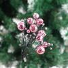 Reusable Christmas Glitter Berries Branches Realistic 29cm Artificial Berries Bright Color Christmas Ornament Home Decor