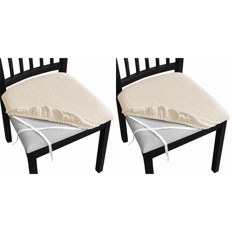 Elegant Jacquard Stretchable Stool Chair Cover Elegant Seats Slipcover for Kitchen and Banquets Seating