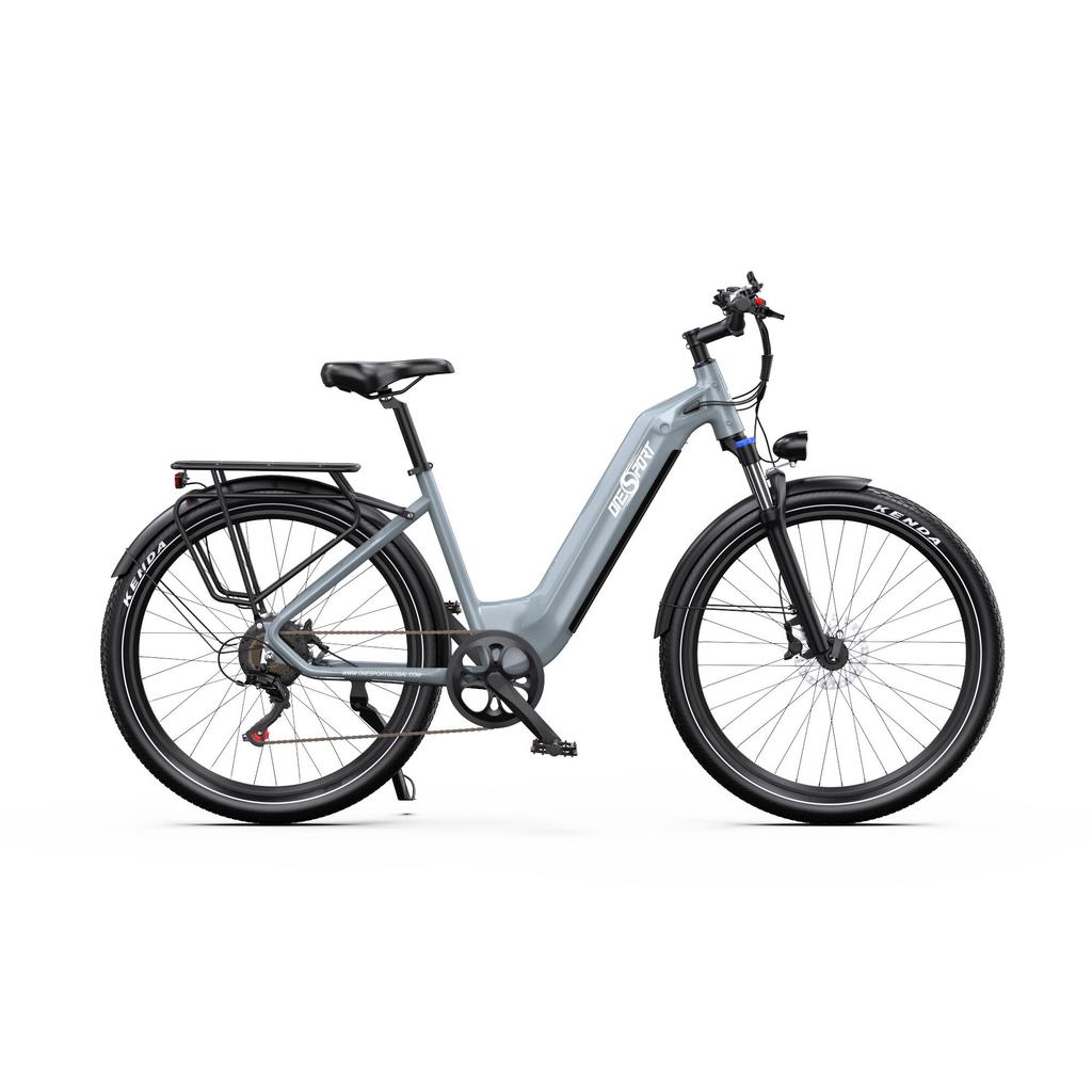OT05 Weiß/Grau/Blau 250W Motor, 36V 18,2AH Akku, Shimano 7-Gang, 27,5*2,25 Zoll Reifen, Maximale Geschwindigkeit 25 km/h Elektrofahrrad