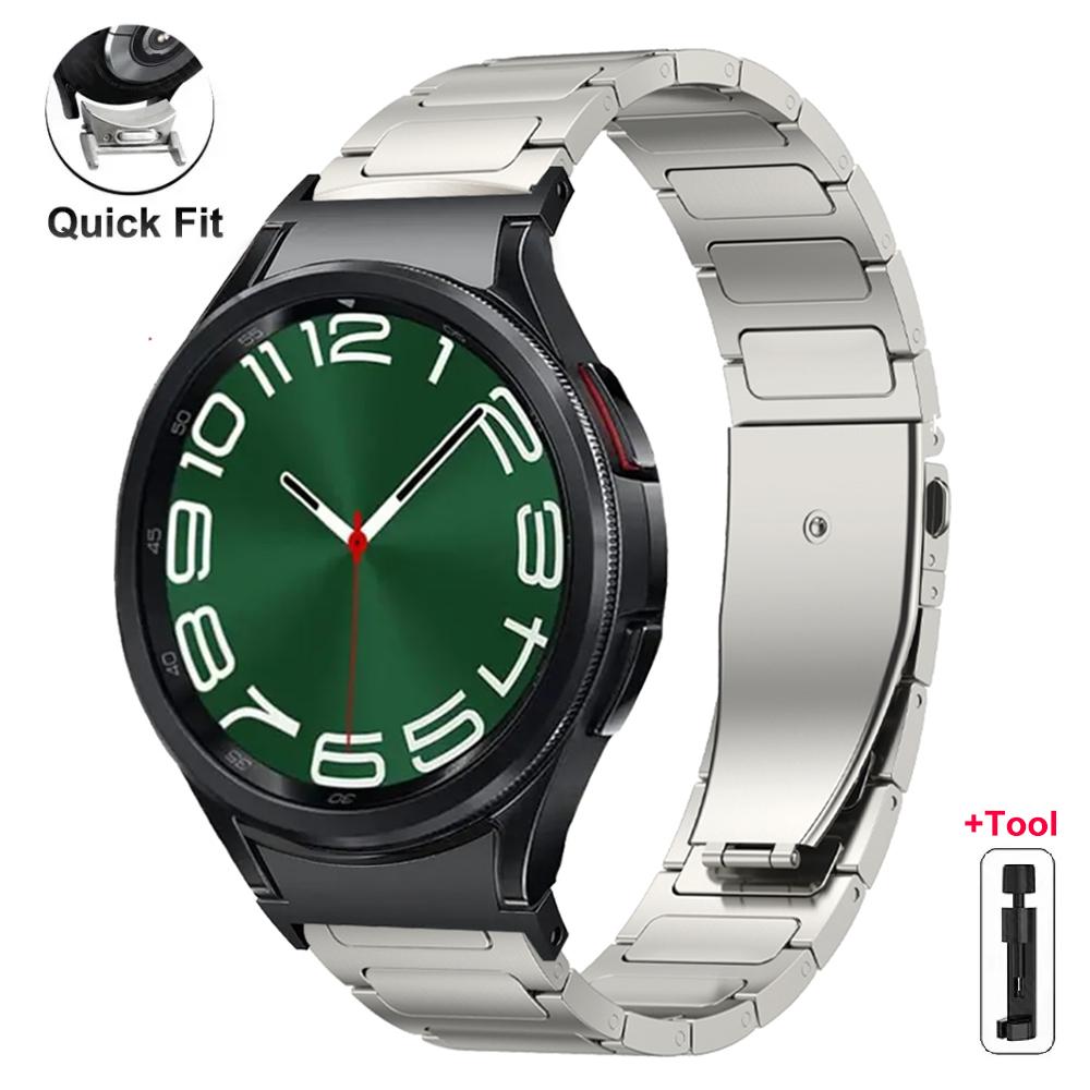 Quick Fit Titanium Strap for Samsung Galaxy Watch 7 6 5 4 40mm 44mm Luxury Bracelet for GALAXY 6Classic 43mm 47mm 5Pro 45mm Band