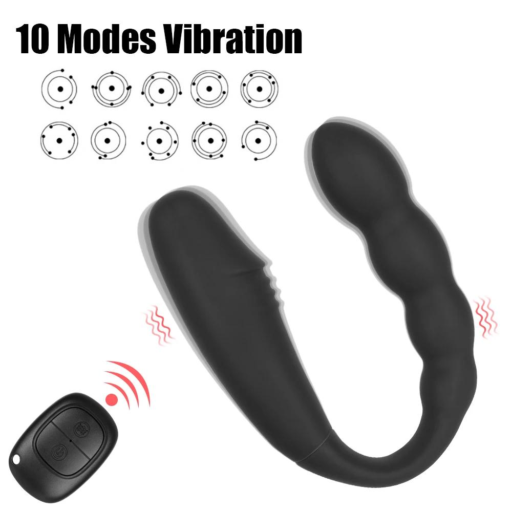 2 In 1 Dildo Anal Plug Vibrators For Women Nipple Clit Clamps Butt Dilator Female Masturbator Cordless Sex Toys Adults 18 Erotic