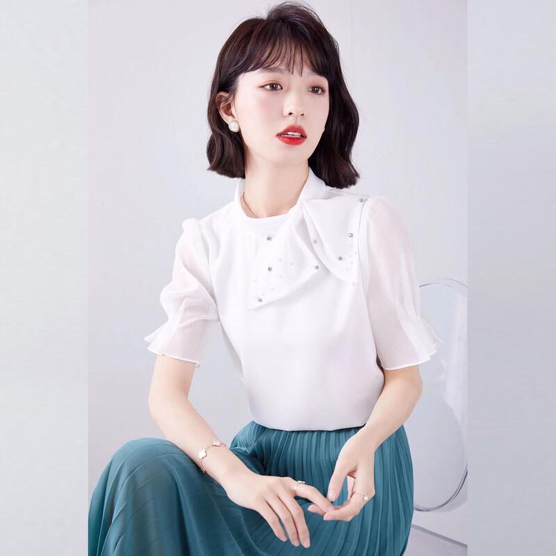 Women s Chiffon Short Sleeve Blouse M